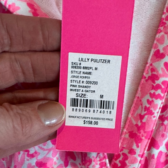 NWT Lilly Pulitzer Pink Jorgie Terry Romper - Picture 2 of 10